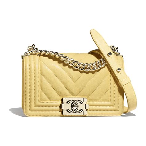 chanel boy small yellow|chanel small boy bag black.